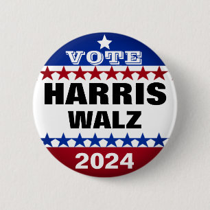 Harris walz Vance 2024 Wahl Button