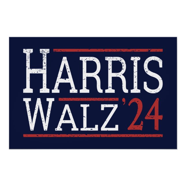 Harris Walz Wahl 2024 I Poster (Vorderseite)