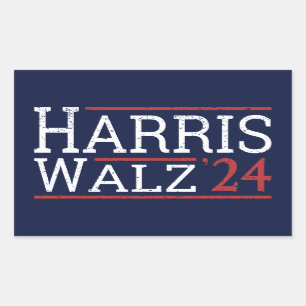 Harris Walz Wahl 2024 I Rechteckiger Aufkleber