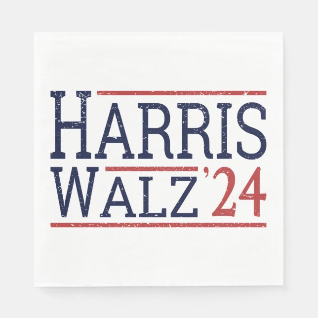 Harris Walz Wahl 2024 I Serviette (Vorderseite)