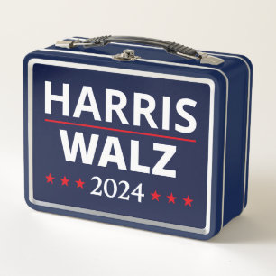 Harris Walz Wahl 2024 III Metall Brotdose