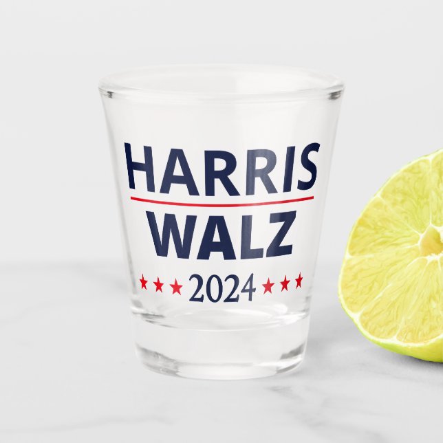 Harris Walz Wahl 2024 III Schnapsglas (Vorderseite)