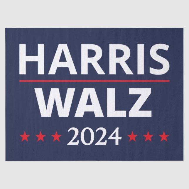 Harris Walz Wahl 2024 III Seidenpapier (Vorderseite)