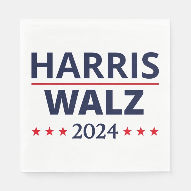 Harris Walz Wahl 2024 III Serviette (Vorderseite)