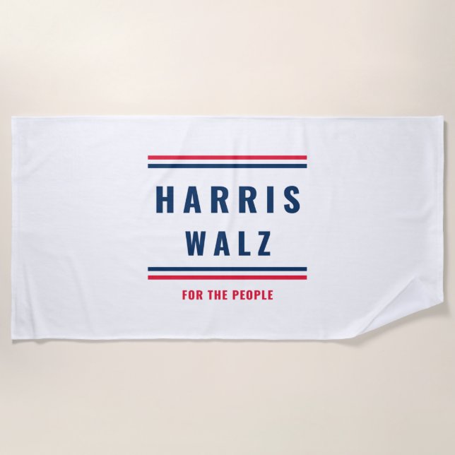 HARRIS WALZ - WAHL 2024 STRANDTUCH (Vorderseite)