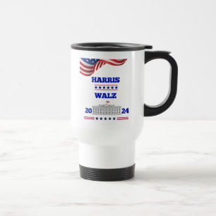 Harris Walz , Wahl 2024 Wahlkampfgeschenk, Reisebecher
