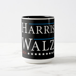 Harris Walz Wahl 2024 Zweifarbige Tasse