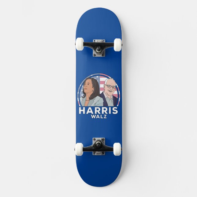 Harris Walz Wahl Skateboard (Vorderseite)