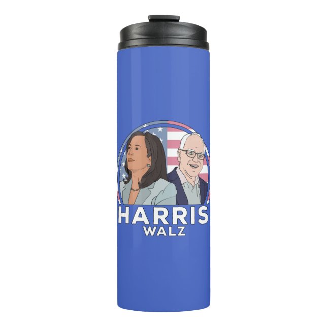 Harris Walz Wahl Thermosbecher (Vorderseite)