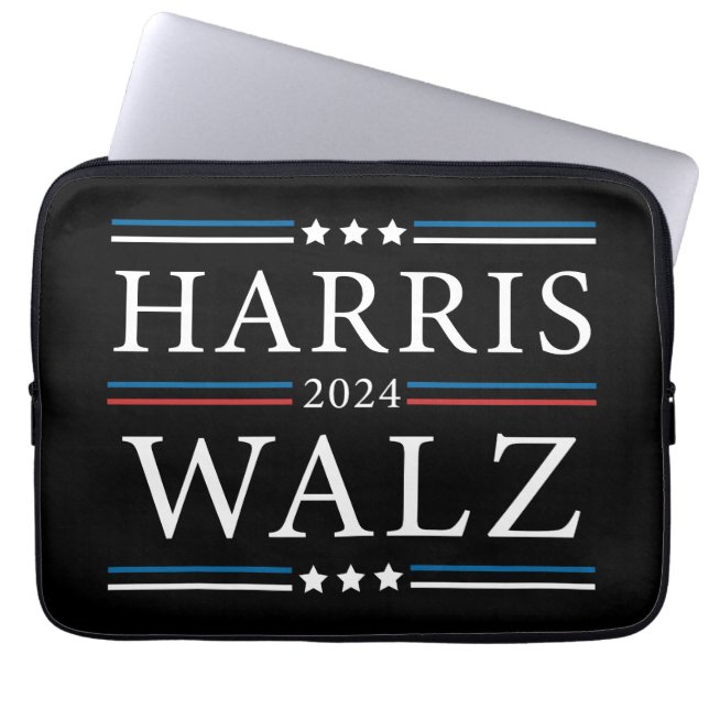Harris Walz Wahlen 2024 Laptopschutzhülle (Vorderseite)