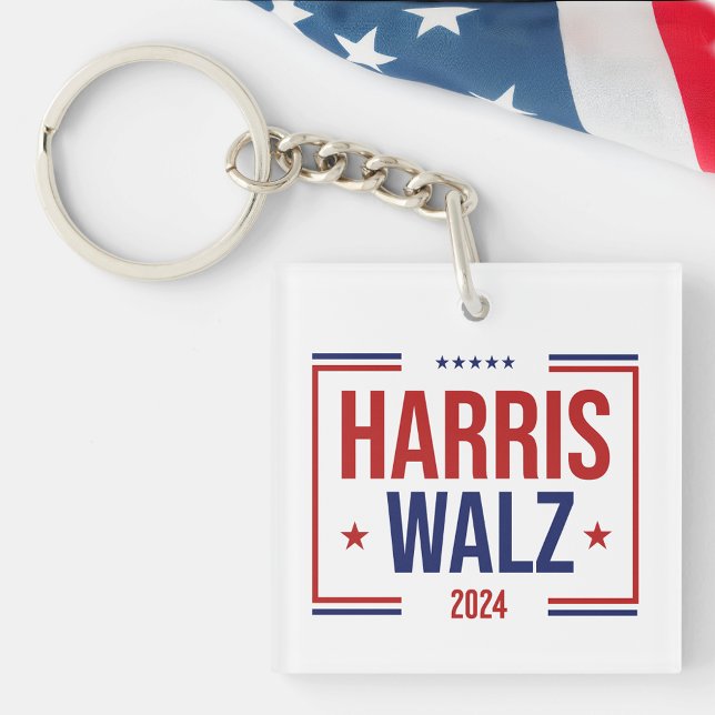 Harris Walz Wahlkampagne Acrylic Schlüsselanhänger (Harris Walz Campaign Election Acrylic Keychain)