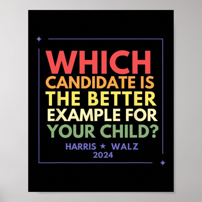 Harris Walz Waltz 2024 als Demokrat Poster (Vorne)