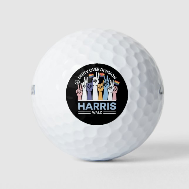 Harris Walz Waltz 2024 Einheitsabteilung Golfball (Vorderseite)