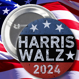 Harris Walz Waltz Button