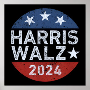 Harris Walz Waltz Poster