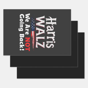 Harris Walz Wir werden die Wahlen 2024 nicht zurüc Geschenkpapier Set