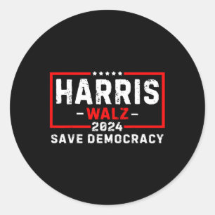 Harris WAlzheimer 2024 Harris Waltz Democratic Vp Runder Aufkleber