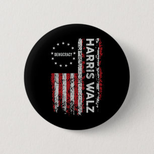 Harris WAlzheimer 2024 Harris Waltz Vp Präsident 4 Button