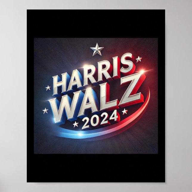 Harris WaLzheimer 2024 Präsident Poster (Vorne)