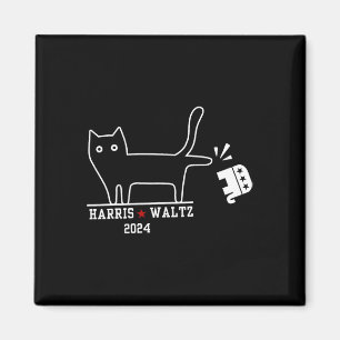 Harris Wheimer 2024 Lustige Katze Wahl Kamala Harr Magnet