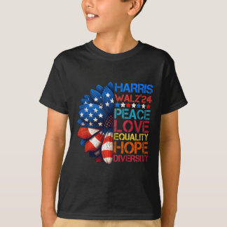 Harris Wheimer 2024 Peace Liebe Equality Hope Dive T-Shirt
