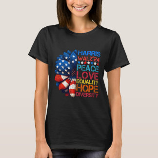 Harris Wheimer 2024 Peace Liebe Equality Hope Dive T-Shirt