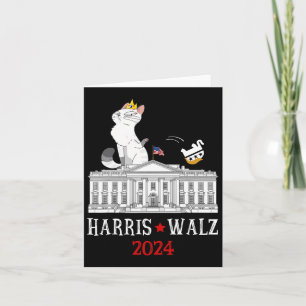 Harris Wheimer 2024 Präsident Wahl Funny Cat L Karte