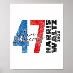 Harris Wheimer 2024 Rette Demokratie 2024 Wahl F Poster