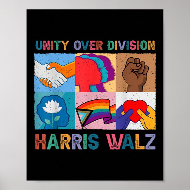 Harris Wheimer 2024 Unity over Division Kamala Har Poster (Vorne)