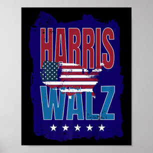 Harris Wheimer 2024 verärgerte die US-Flaggenwahl Poster