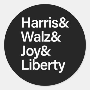 Harris Wheimer Joy Liberty Vote Kamala Harris Pres Runder Aufkleber