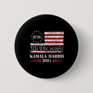 Harris Wir, die Volksflagge der USA Button