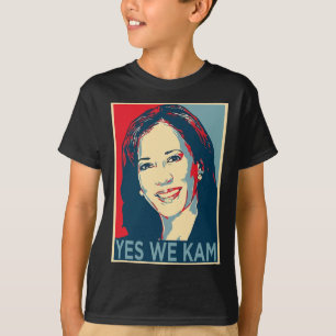 Harris Yes We Kam 2024 Wahlen Politische Kampagne T-Shirt