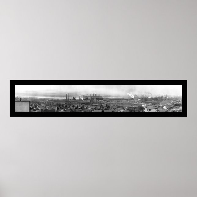 Harrisburg PA Steel Company Foto 1909 Poster (Vorne)