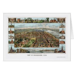 Harrisburg, panoramische Karte PAs - 1855