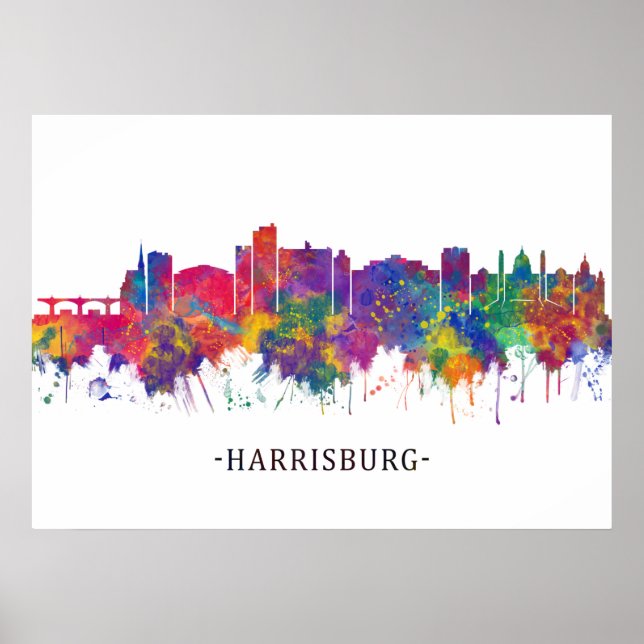 Harrisburg Pennsylvania Skyline Poster (Vorne)