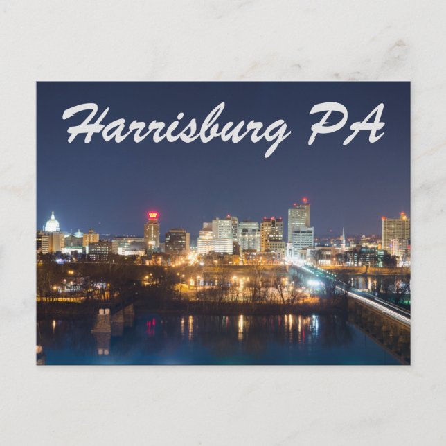 Harrisburg pennsylvania skyline postkarte (Vorderseite)