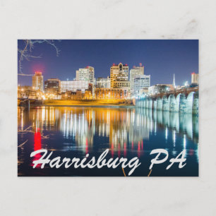 Harrisburg pennsylvania skyline postkarte
