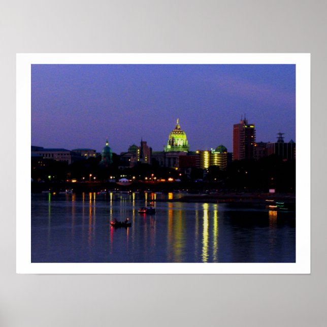 Harrisburg und die Susquehanna Print Poster (Vorne)
