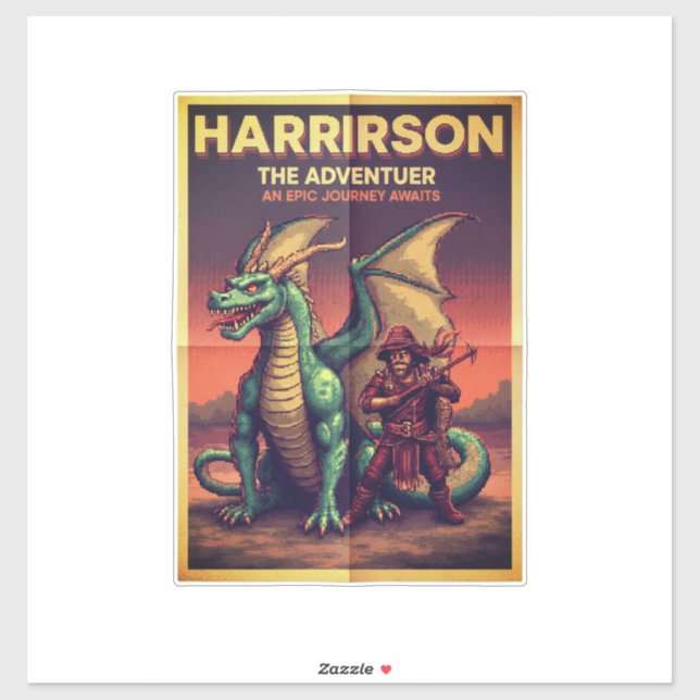 Harrison der Reisende – Abenteuergeist-Konzept Aufkleber (Blatt)