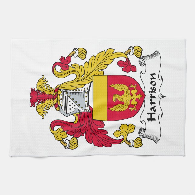 Harrison-Familienwappen Geschirrtuch (Horizontal)