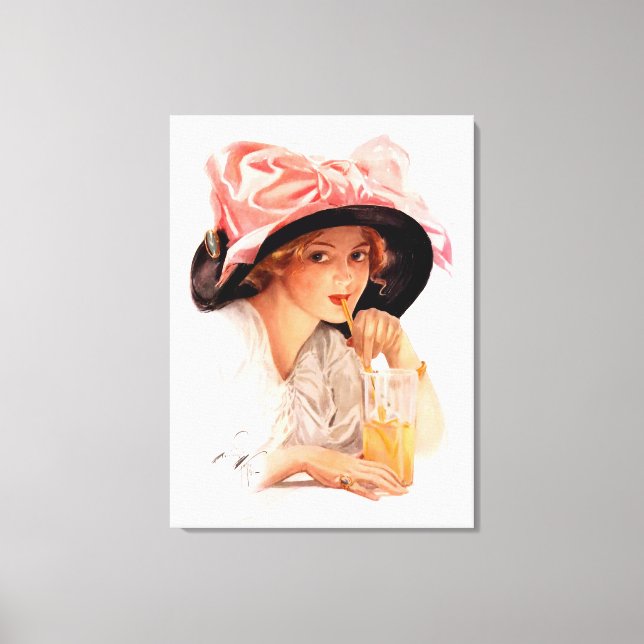 Harrison Fisher: Erfrischung Leinwanddruck (Vorderseite)