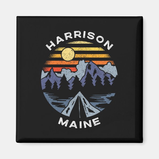 Harrison Maine Mountains Urlaub Camping Souvenir Magnet (Vorne)