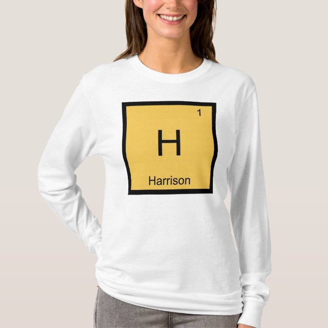Harrison Name Chemistry Element Periodic Table T-Shirt (Vorderseite)