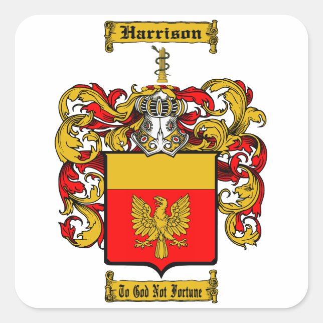 Harrison Quadratischer Aufkleber (Vorderseite)