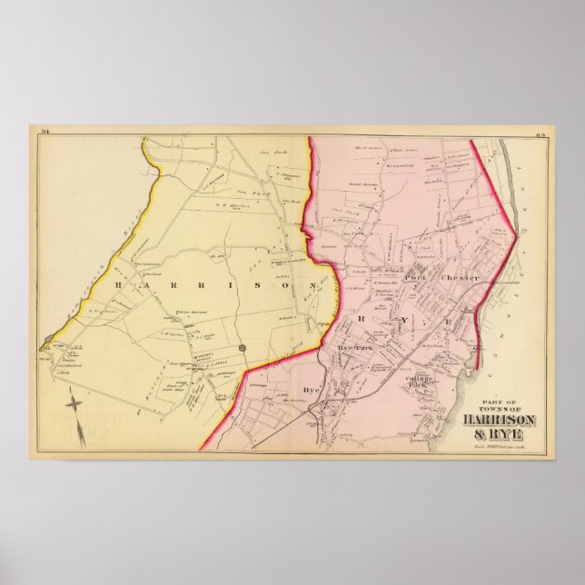 Harrison, Rye, New York 3 Poster (Vorne)