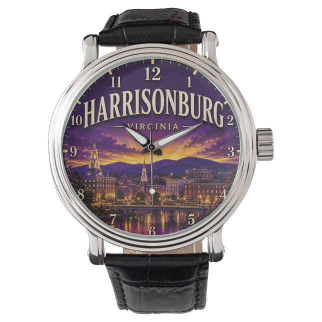 Harrisonburg Virginia Armbanduhr (Vorderseite)