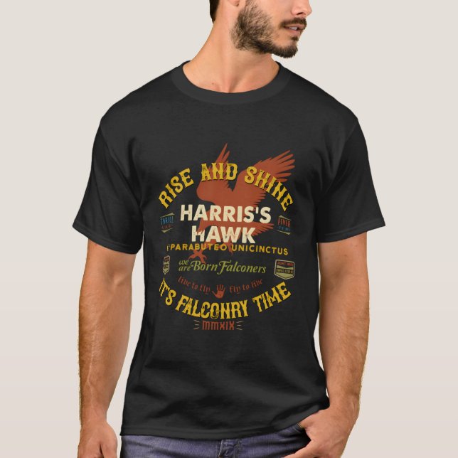 Harris's Hawk Falconers Shirt Harris Hawk Falconry (Vorderseite)