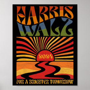 Harriswaltz 2024 für ein glänzendes Tomorrow Boho Poster
