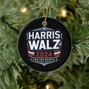 HarrisWaltz 2024 Shirt KamalaHarris TimWaltz 2024 Keramik Ornament